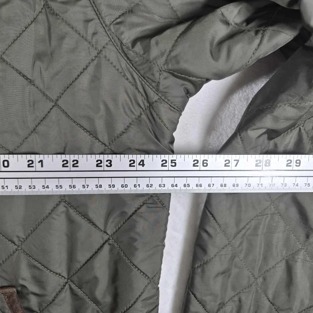 Vintage Polo Ralph Lauren Quilted Jacket Men's XL Olive Green Fleece Full Zip‎